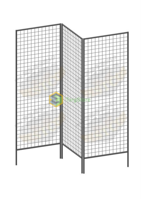 Сетчатый модуль-ширма "БЕЛЫЙ" 3-х секционный 1830х630мм (СМ16) 